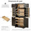 Grand garde-manger de style campagnard avec 8 tablettes de porte