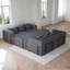 Canapé-lit convertible en chenille avec coussin cylindrique-2091304931