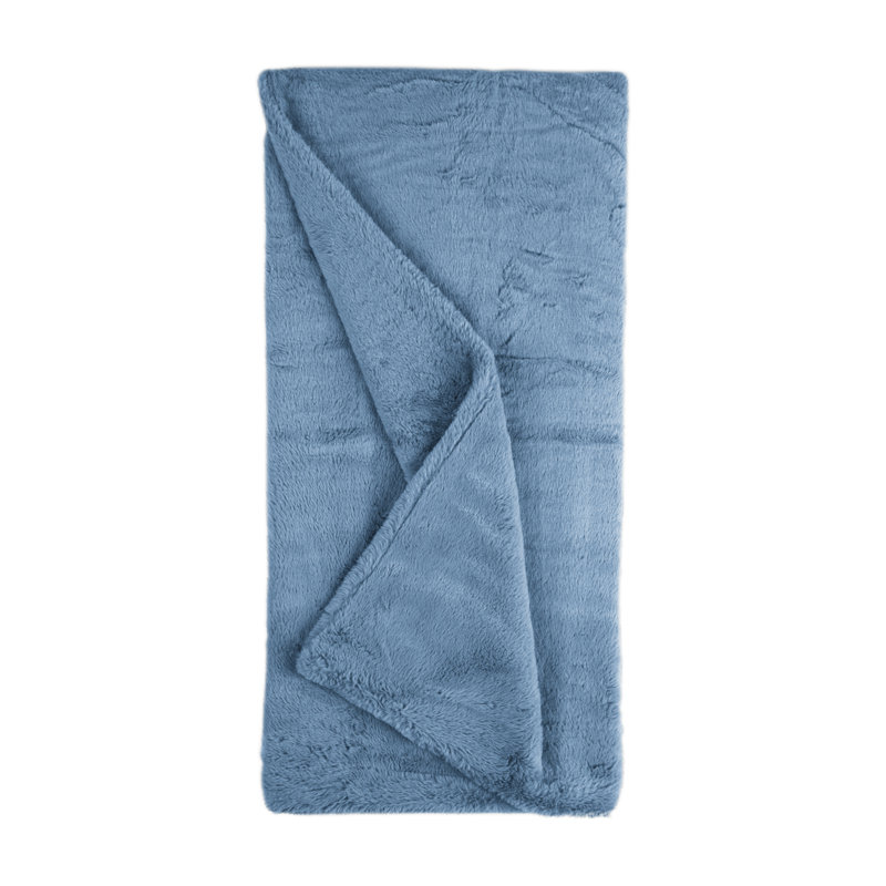 Hand Woven Throw Blanket, Blue