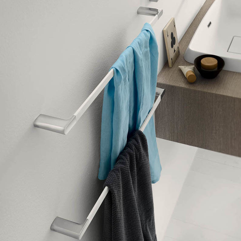 Mito 25.2" Wall Mounted Towel Bar, 25.2", Brushed Nickel