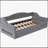 Upholstered Twin XL Daybed with LED Lighting and Trundle for Extra Sleeping Space, Gray