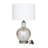 Glass Champagne Table Lamp with Drum Shade