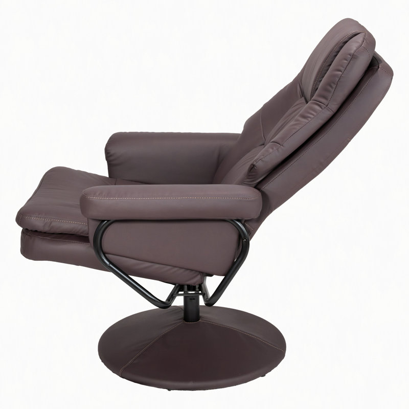Fauteuil inclinable pivotant en cuir Scratch Cat, Similicuir brun