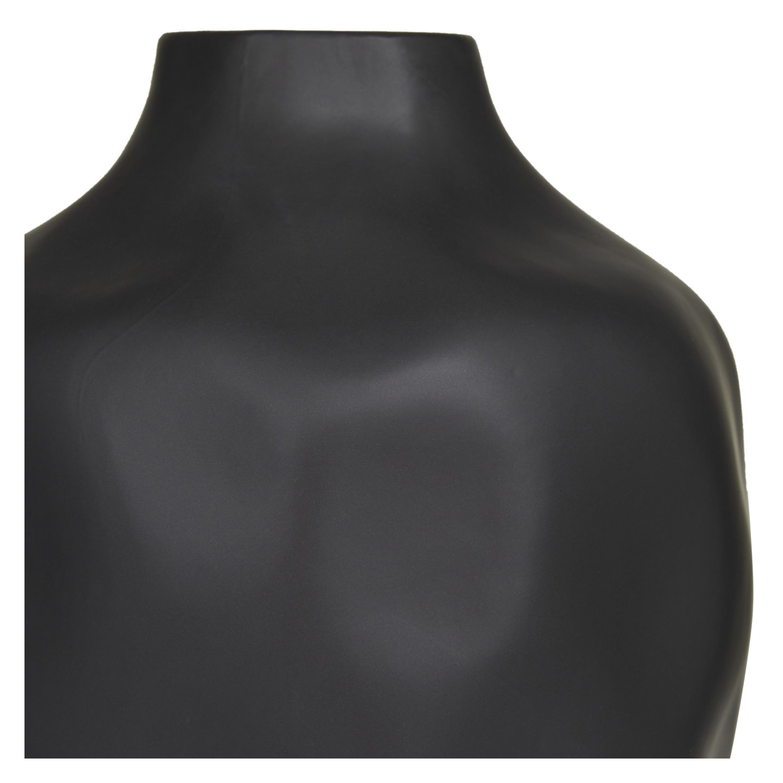 Stoneware Table Vase, Brown, 13.8" H x 9.35" W x 9.25" D