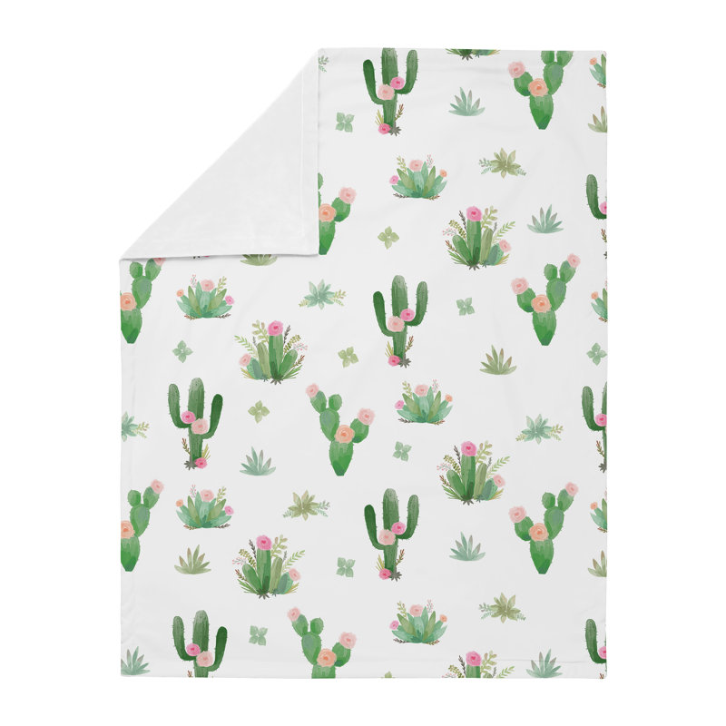Cactus Floral Security Baby Blanket