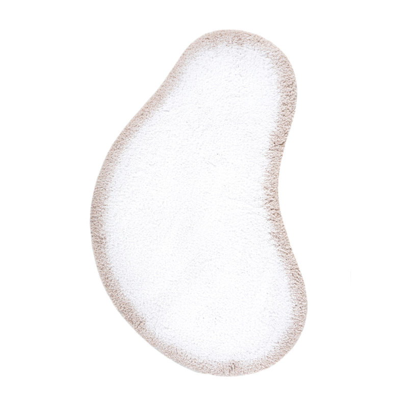 Maiko Bath Rug, 24" W x 39" L, White/Fog