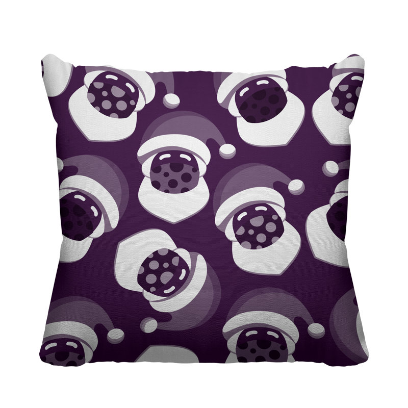 Coussin intérieur / extérieur Santa Claus, Mauve, L 17 po x H 17 po
