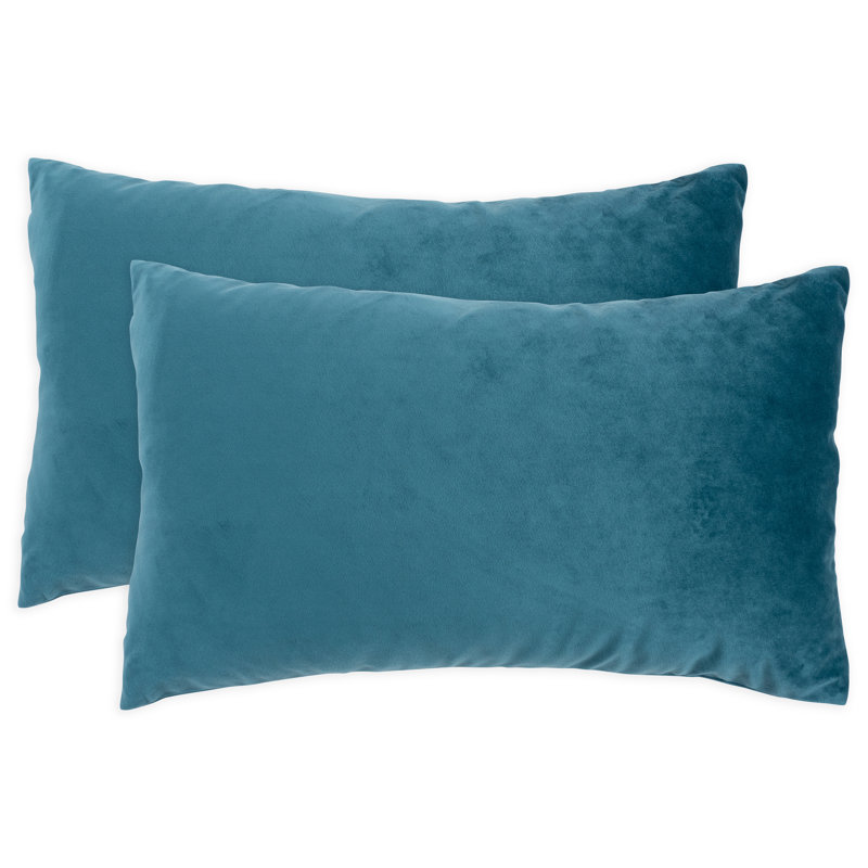 Housse de coussin rectangulaire en velours, Sarcelle