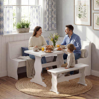 Coin-repas en bois avec rangement caché Heartlynn Classic