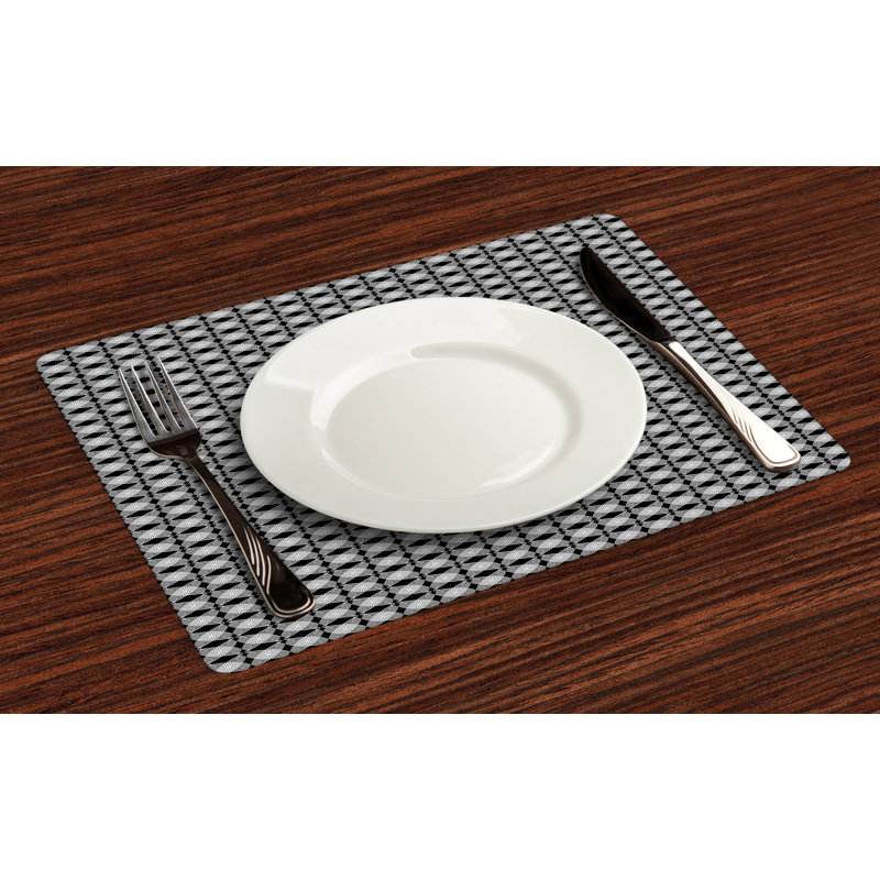 Polyester Striped Rectangle Placemat