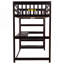 Lit mezzanine avec tablettes de rangement et bureau sous le lit-697814391-697814386