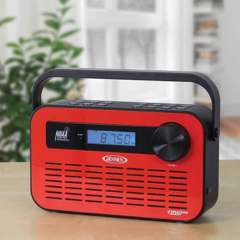 JENSEN® JEP-250 Portable Digital AM/FM Weather Radio With Weather Alert & 2-Way Charging
