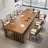 Solid Wood Slatted Base Rectangular Conference Table-54899946