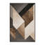 Tapis brun moelleux et moelleux à motif géométrique moderne Ealey-2091395698