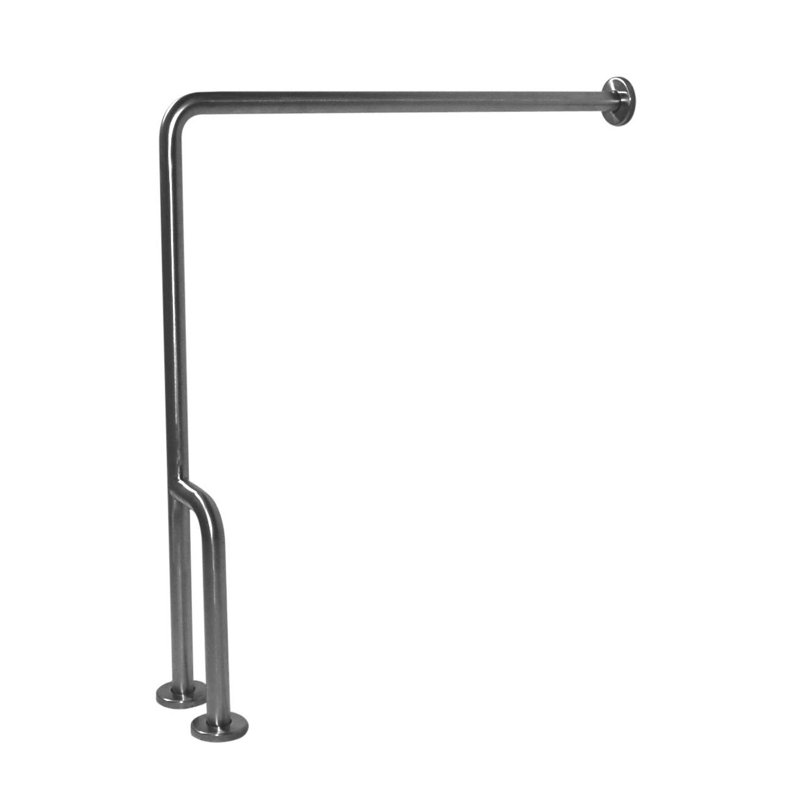 Stainless Steel Right-Handed Floor to Wall Grab Bar