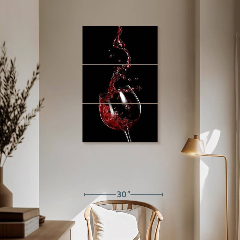 Yarlin Red Wine Splash, 57" H x 36" W