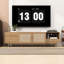 Modern TV Stand with Rattan Doors, Cabinets, Open Shelving and Drawers