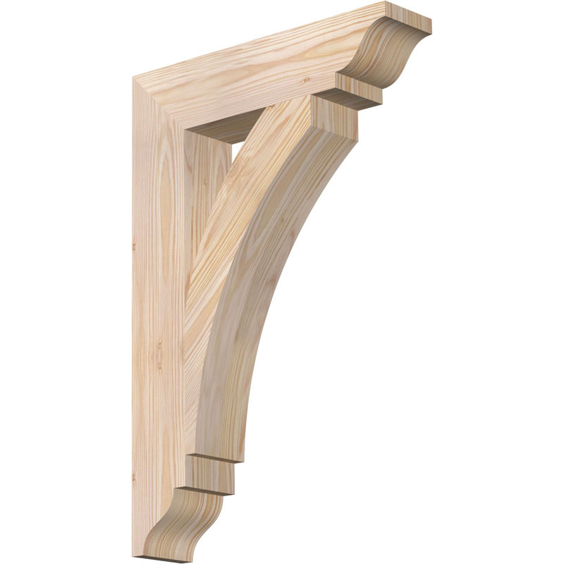 Support traditionnel Thorton, Douglas (lisse), H 24 po x l 3,5 po x P 16 po