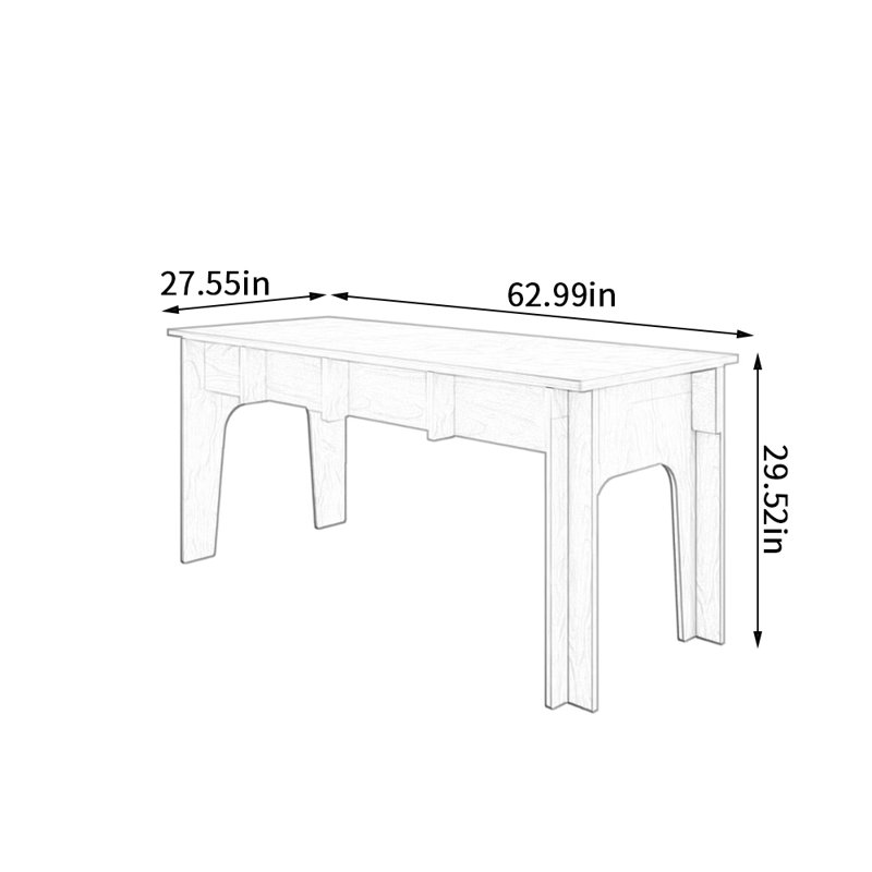 Conception créative d'un bureau d'écriture artificiel, H 29,52 po x l 62,99 po x P 27,55 po