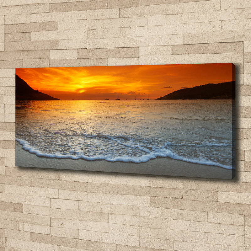 Sunset Sea - No Frame Print on Canvas