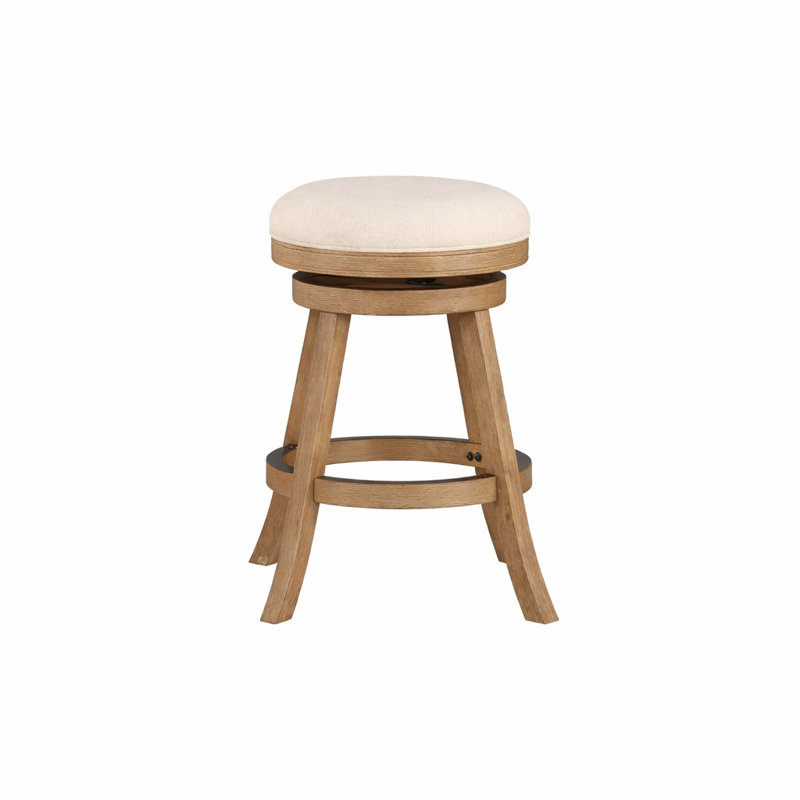 Tabouret de bar et de comptoir Shivko, Bois flottant brossé au métal, Tabouret de comptoir (siège d'une hauteur de 24,5