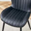 Ensemble de 4 chaises de salle à manger noires ergonomiques et minimalistes
