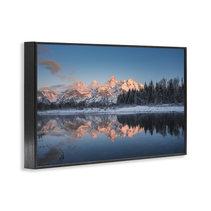 Grand Morning View, giclée encadrée, design par Jared Kreiss, H 16 po x l 24 po, Giclée encadrée noir minuit