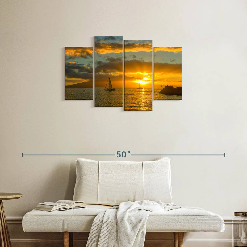 Kaanapali Gillard, gens au coucher du soleil, H 22 po x l 36 po