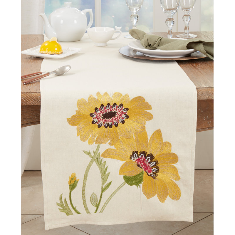 Chemin de table Floral Fantasy, Jaune