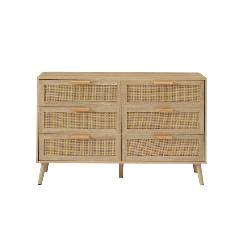Commode double, commode en rotin avec tiroirs