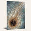 Spirale en vitrail bleu et beige sur toile-37704579