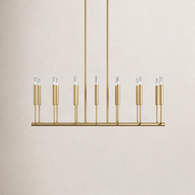 Tedder 14 Light Steel Dimmable Pendant