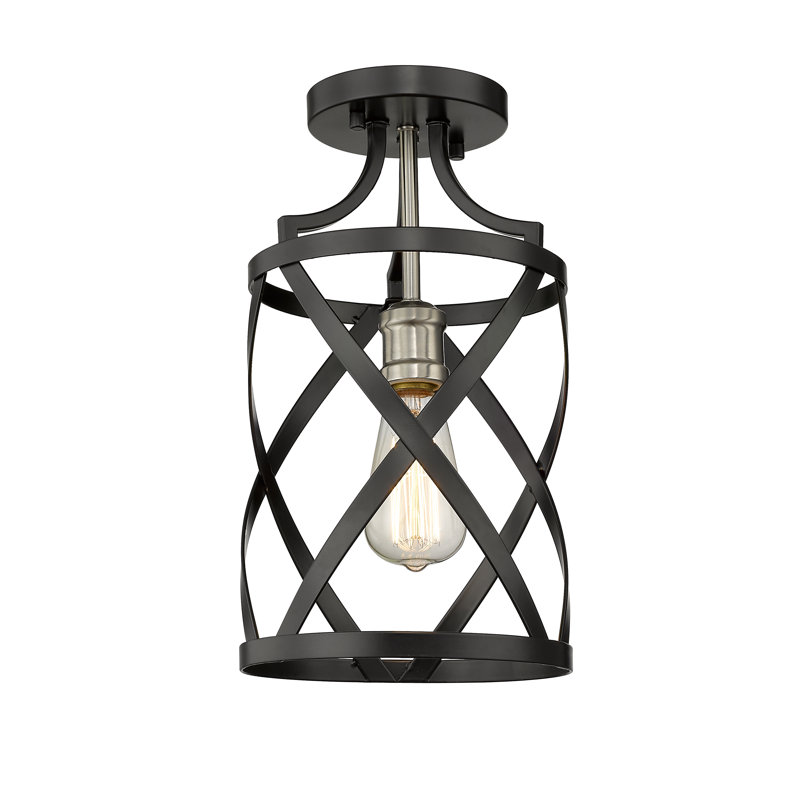 Austwell Semi Flush Mount, Brushed Nickel