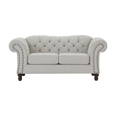 Causeuse Chesterfield rembourrée 75 po - Kaki Indus