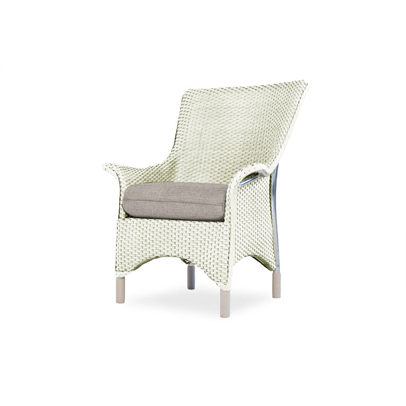 Mandalay Outdoor Dining Armchair, Demo Stone, Mink