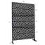 Écran d'intimité en métal H 76 po l noir. Améliorez-vous dans divers environnements. Cloison autoportante pour terrasse et balcon. Fabrication en acier. Polyvalent pour la zone d'alimentation des oiseaux de jardin. Facile à installer - Améliorez-121640226