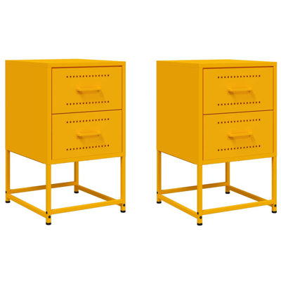 Bedside Cabinet 36x39x60.5 cm Steel