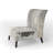 Glam Dancing Shape I - Modern Upholstered Slipper Chair