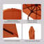 Shinetta 6,5 x 10 pi Parasol carré-910630948