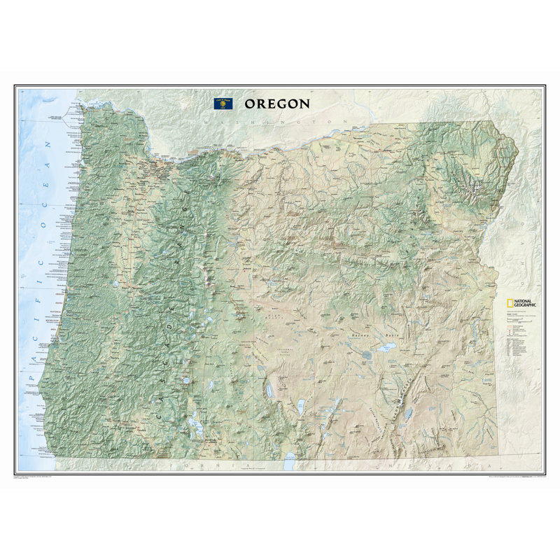 Carte murale de l'État de l'Oregon, Papier