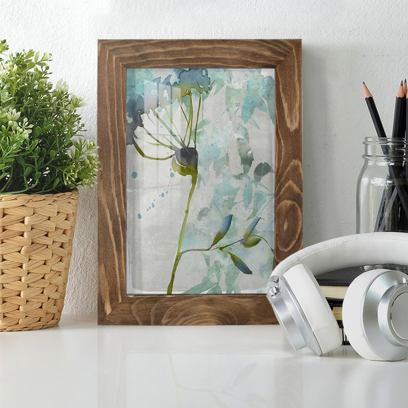 Flower Layers II - impression d'un cadre photo, H 9 po x l 7 po x P 1 po, Noyer