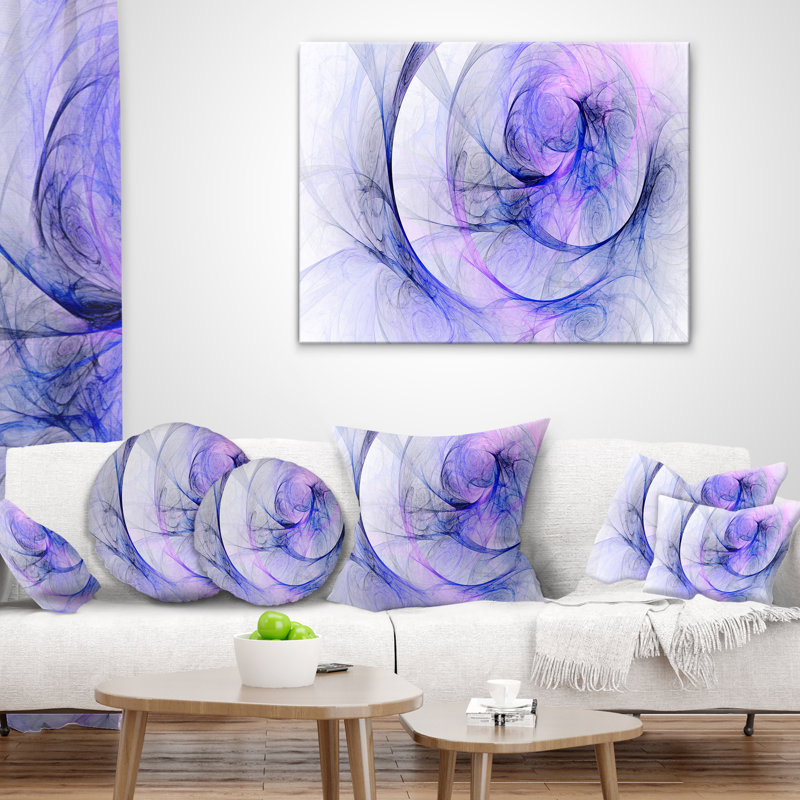 Storm Sky - Abstract Printed Pillow, 16" x 16", Throw Pillow, Blue