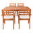 Gaynell 4 - Person Wood Patio Dining Set with Rectangular Table , Cushions Included