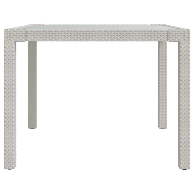 Gabrieal Square Metal Outdoor Dining Table , 90cm cm W 90cm cm D, White