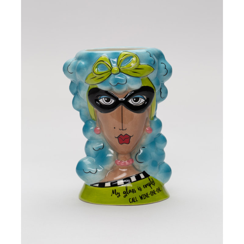 Dollymama's Blue Hair Makeup Brush Holder