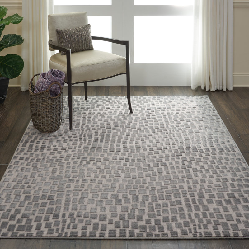Tapis gris Yisel, Rectangle 4 pi x 6 pi
