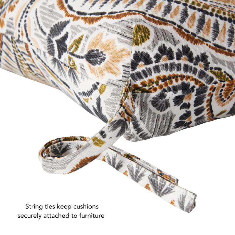 Lester Outdoor High Back Chair Cushion, Arctic Paisley, 2