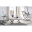 Table basse moderne de style glamour avec structure en métal et piédestal 18 mm
