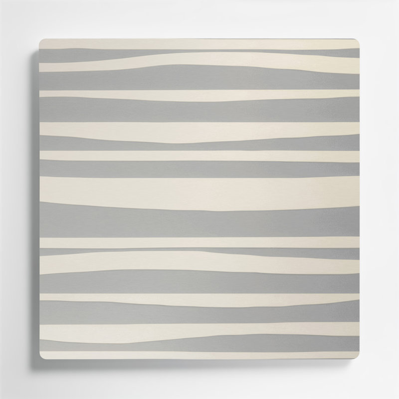 Minimalisme 11, art mural en métal beige, H 16 po x l 16 po