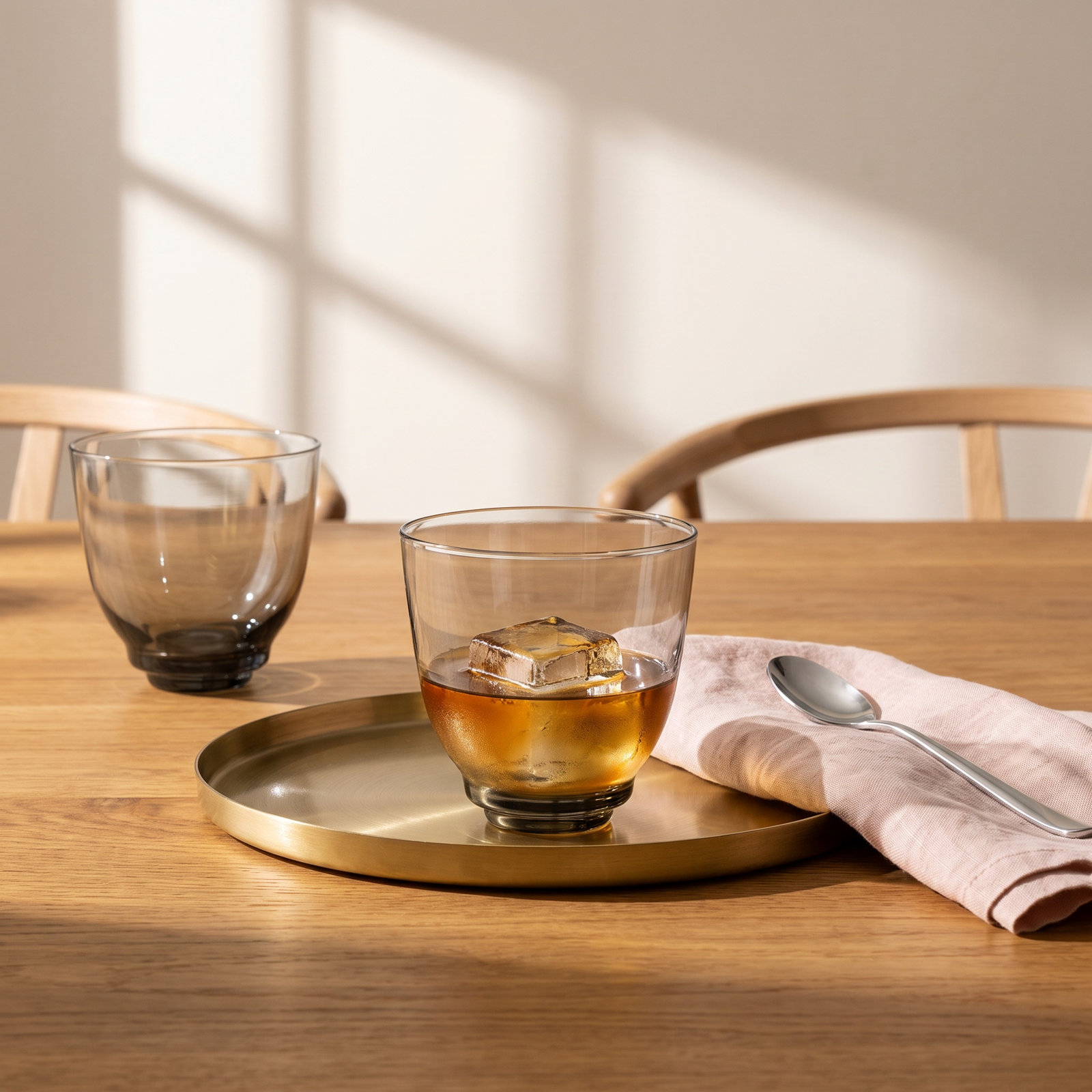 Flow Drinking Glass, Gray